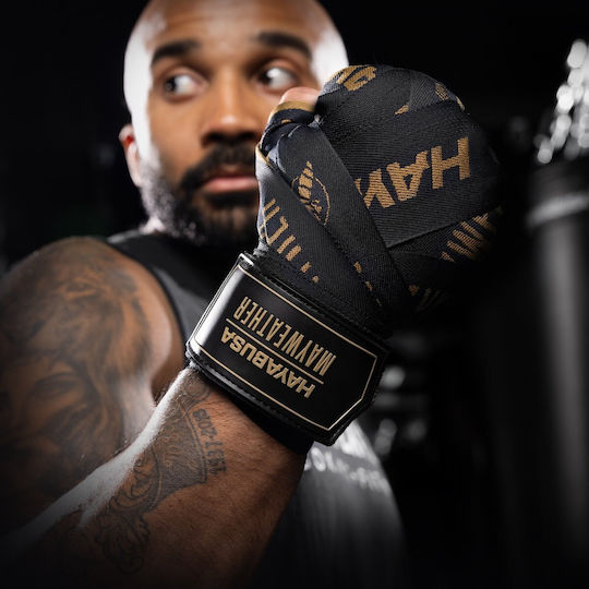 Bandage Hayabusa Mayweather 180” Deluxe Hand Wraps Black Gold