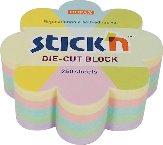 Σημειώσεις Stick N Stick`n 67x67mm Kwiatek Mix 5 Kol Pastelowych 250 Φύλλα 21832