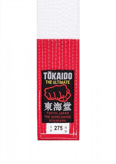 Karate Belt Tokaido Red White