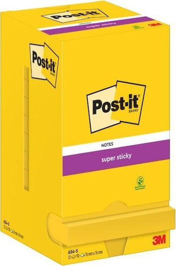 3m Post-it Super Sticky Ultragul Memo Pads 76x76mm 12 Pads