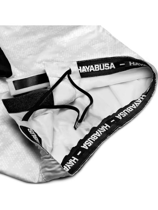 Pantaloni De Box Hayabusa Hex Mid-length Fight Alb