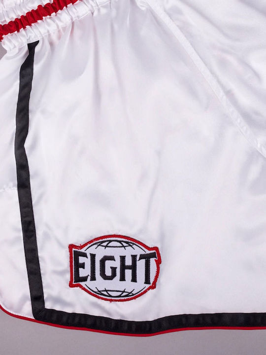 8 Weapons Bangkok Σορτσάκια Muay Thai White Black