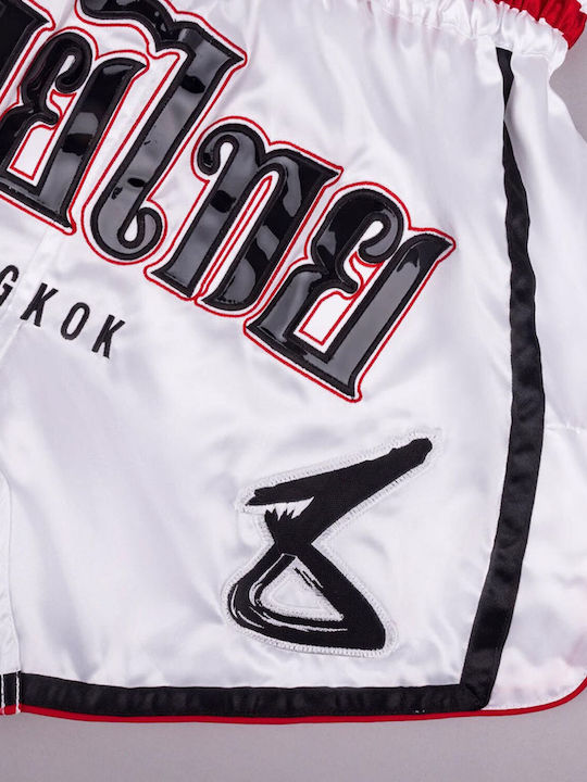 8 Weapons Bangkok Σορτσάκια Muay Thai White Black