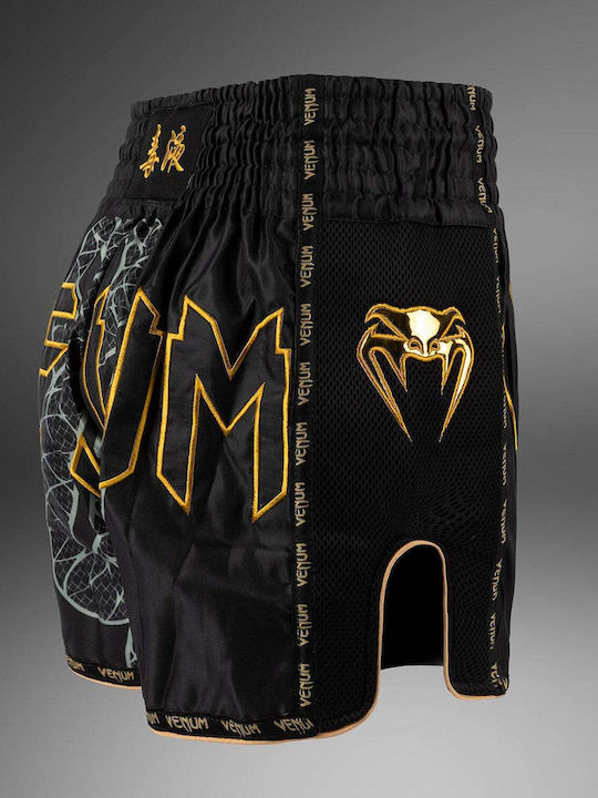 Venum Muay Thai Shorts Serpenti Schwarz Silber Gold
