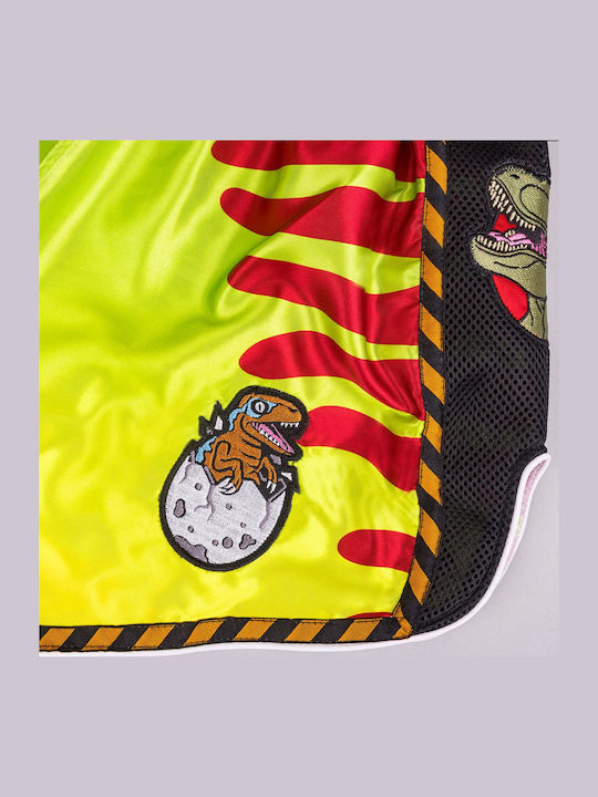 Muay Thai Shorts 8 Weapons Jurassic Black Red Green