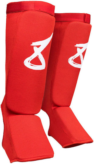 8 Weapons Shin Guards Adults Red