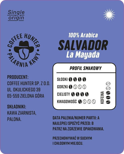 Cafea Boabe Coffee Hunter Salvador La Mayada 500 G