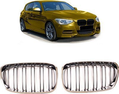 Sport Grille Double Bars Chrome & Black BMW 1 F20 F21 2011-2015 Pre Facelift