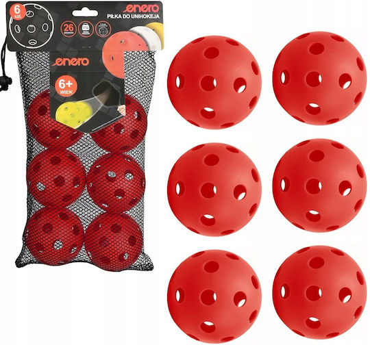 Unihockey Match Ball Red Enero 6pcs