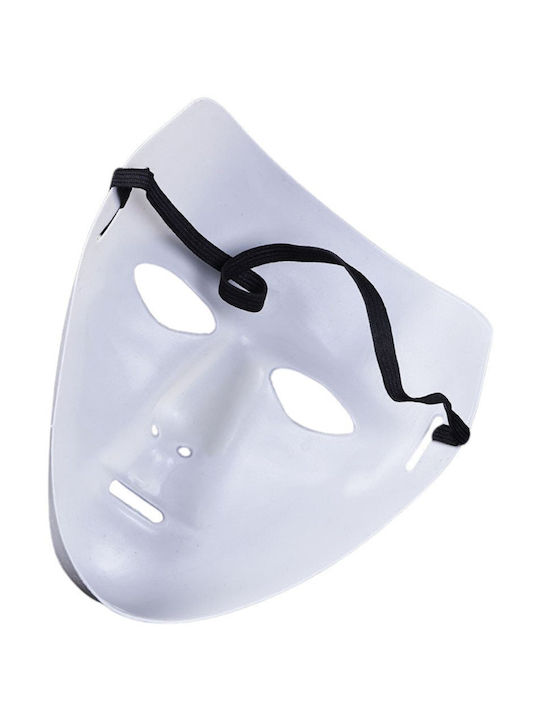 Anonymous Carnival Halloween Mask On Elastic White Red