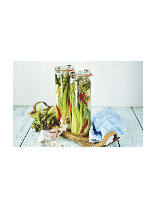 Weck Set 6 Bucăți Casete Utilizare Generală Cu Capac Sticlă Transparentă 1500ml 6 Bucăți