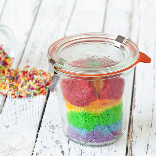 Weck Set of 6pcs Jars General Use with Lid Glass Transparent 290ml