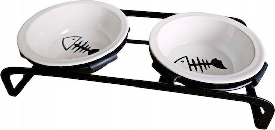 Barry King Ceramic Bowl Food for Dog & Cat 12cm in White Color