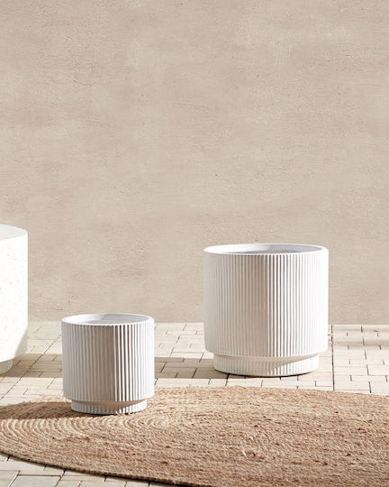 Beliani Pot Off White