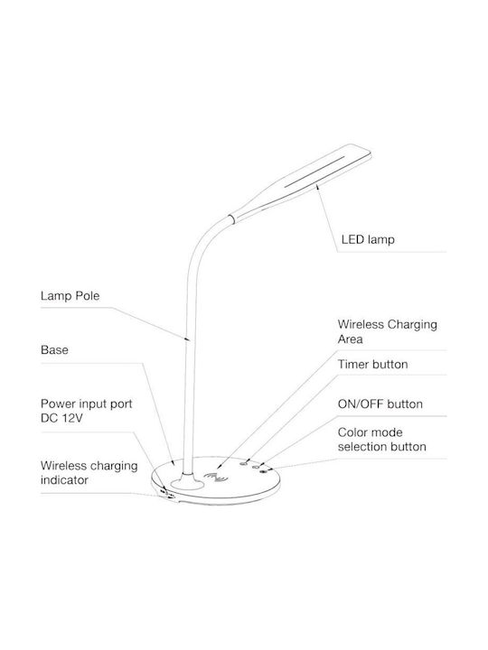 Techly LED Schreibtischlampe