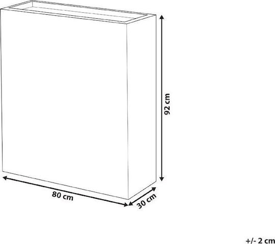 Beliani Саксия Черно 80x30x92см.