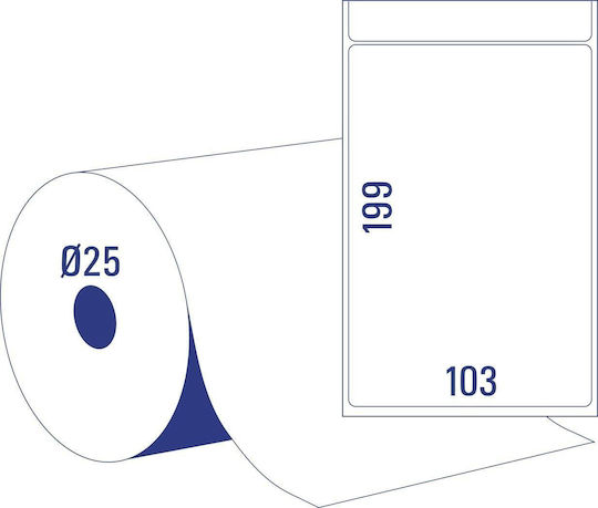 Avery Selbstklebende Etikettenrollen 103x199mm 1Stück