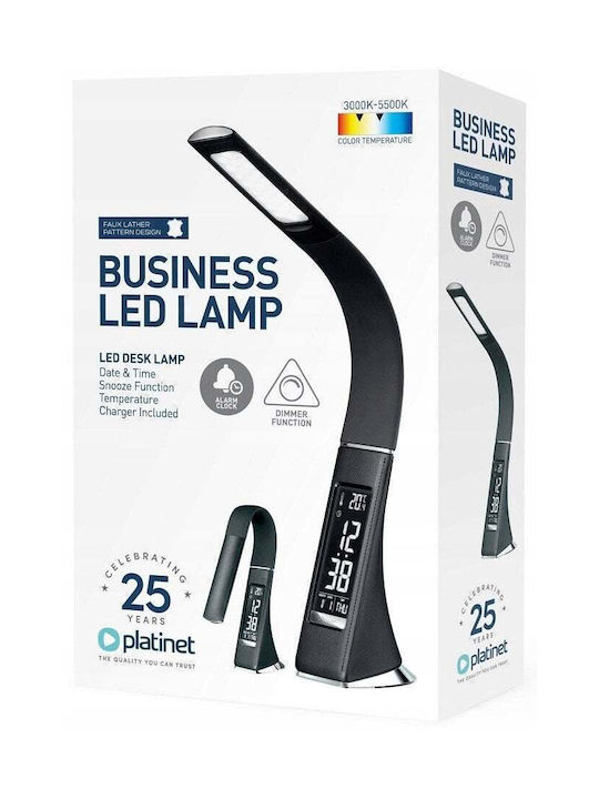 Platinet Настолна Лампа за Цокъл Вграден LED в Черен Цвят