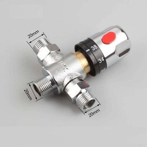 Invena Angled Valve Ceramic Head 1 2"x1 2" Chrome Zw-43-015
