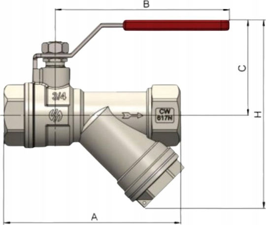 Valvă Sena Filtru 1ff Mâner Lever Arco