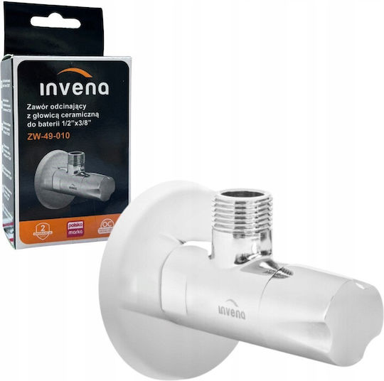 Invena Ъглов Кран 1 2x3 8 Керамична Глава
