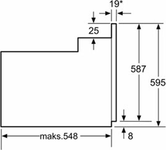 Bosch Einbauofen 66Es B59.4cm.