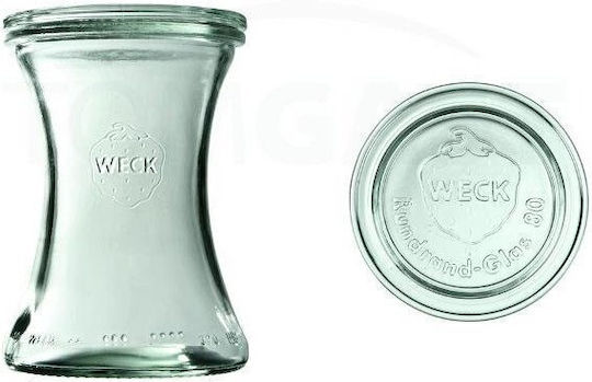 Weck Set 6Stücke Lebensmittelgläser Allgemeine Verwendung mit Deckel Glas Transparent 370ml 6Stücke
