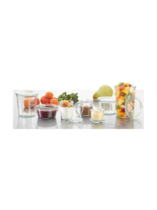 Weck Set of 6pcs Jars General Use with Lid Glass Transparent 370ml