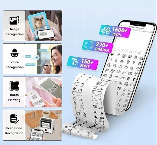 Phomemo Imprimantă de Etichete Bluetooth 203 dpi