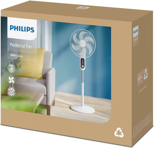 Philips Fan Cx1220 Ventilator Sockel 45W mit Fernbedienung Weiß
