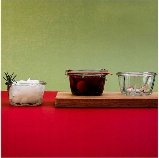 Weck Set of 6pcs Jars General Use with Lid Glass Transparent 280ml