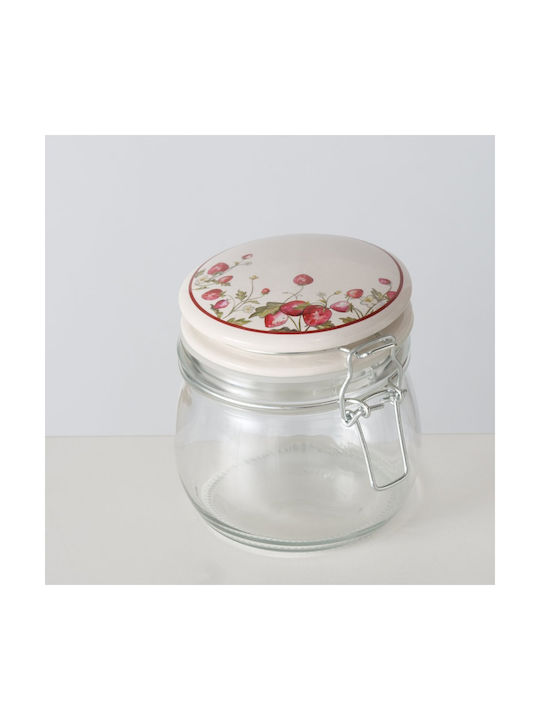 Boltze Vase General Use with Airtight Lid Glass Transparent 450ml
