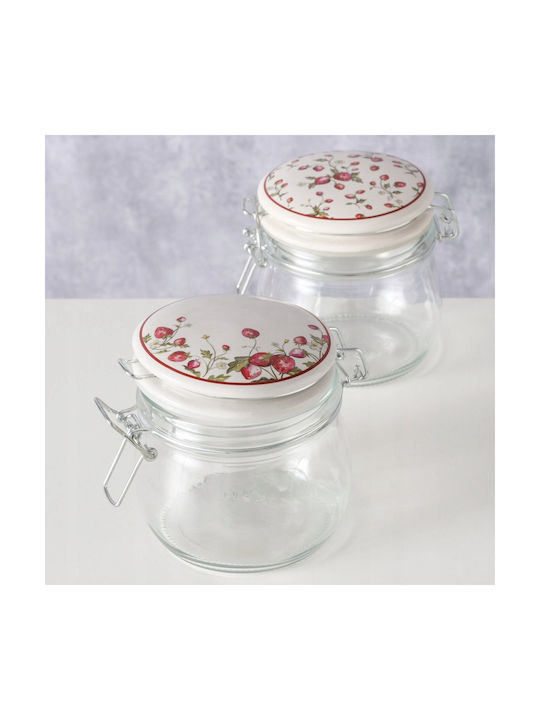 Boltze Vase General Use with Airtight Lid Glass Transparent 450ml