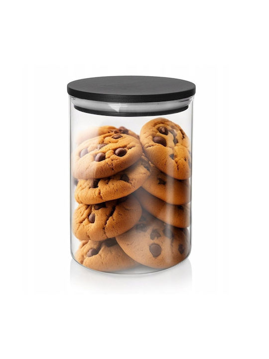 Orion Vase General Use with Lid Glass Transparent 600ml