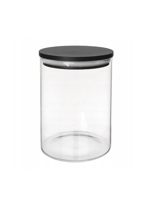 Orion Vase General Use with Lid Glass Transparent 600ml
