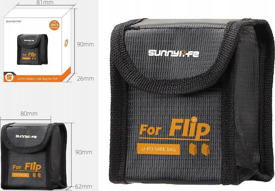 Sunnylife Θήκη Μεταφοράς Μπαταρίας Μαύρη για DJI Flip