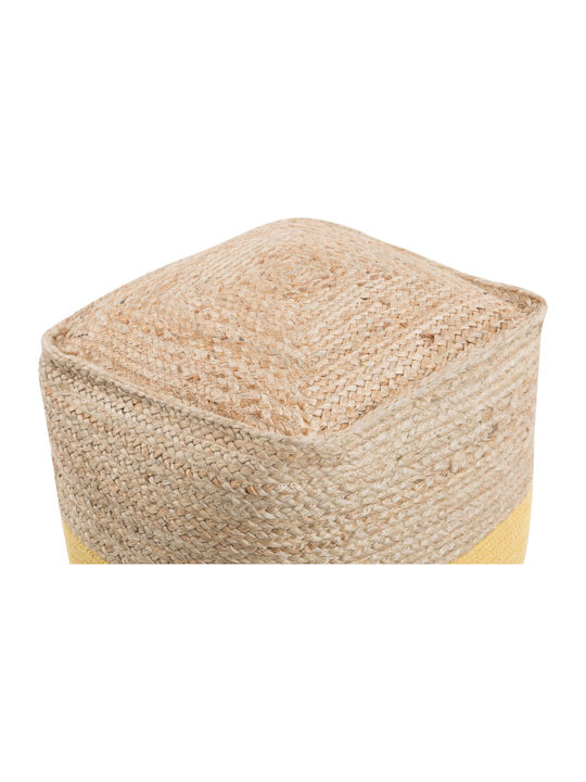 Pouf Hocker Kirama Gelb 44x44x44cm