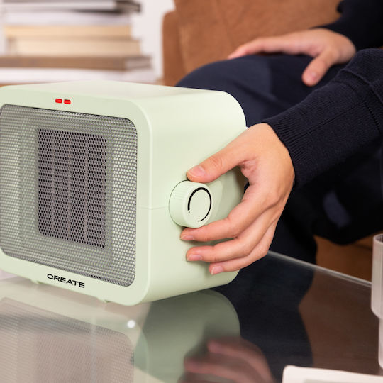 Create Warm Box Κεραμικό Αερόθερμο Δωματίου Δαπέδου Πράσινο 1500W