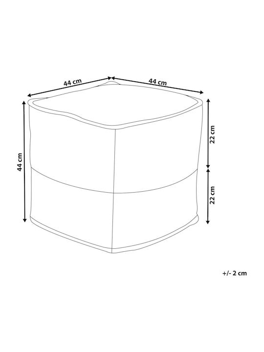 Pouf Hocker Kirama Gelb 44x44x44cm