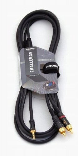 Proel Cablu Audio Jack 3,5 mm Male - 2x RCA De Sex Masculin Negru 1,5 m CHLP215LU15