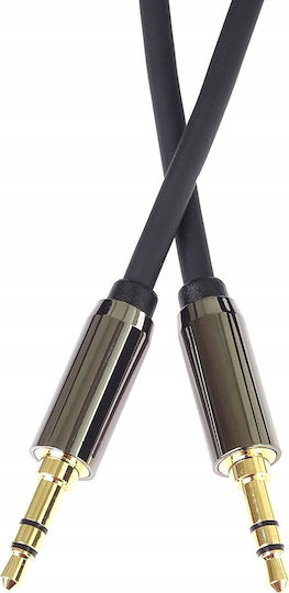 PremiumCord 3.5mm Jack Audio Cable 3.5mm Male - 3.5mm Male Black 1.5m