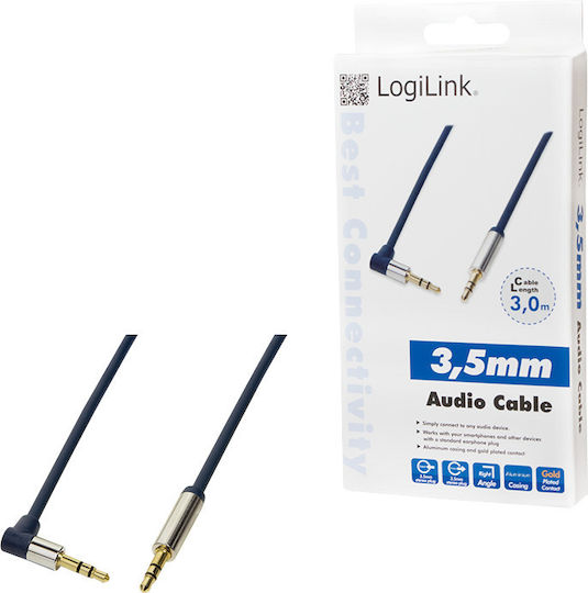 LogiLink 3.5mm Jack Cable Male - 3.5mm Male Black 3m CA11300