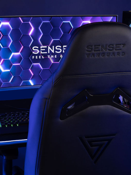 SENSE7 Vanguard Fabric Υφασμάτινη Καρέκλα Gaming με Ρυθμιζόμενα Μπράτσα Μαύρη