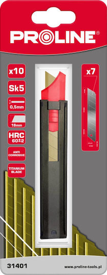 Pro-line Spare Blades 18*0.5mm Sk5 10 Pieces Titanium Card Proline