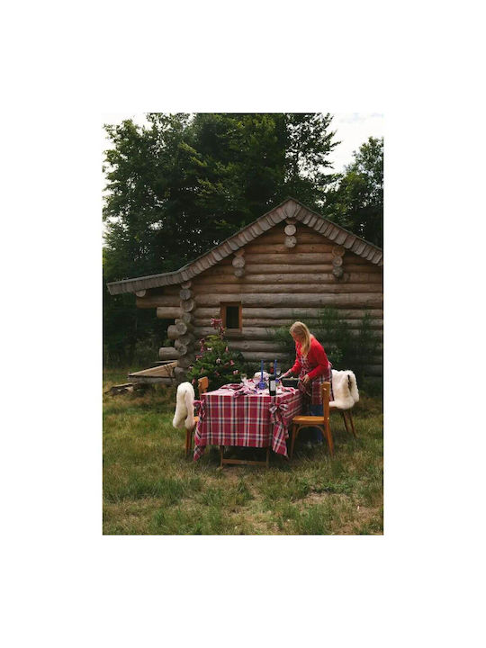 Selected by Pragmatic Tablecloth with Embroidery Red 170x250cm