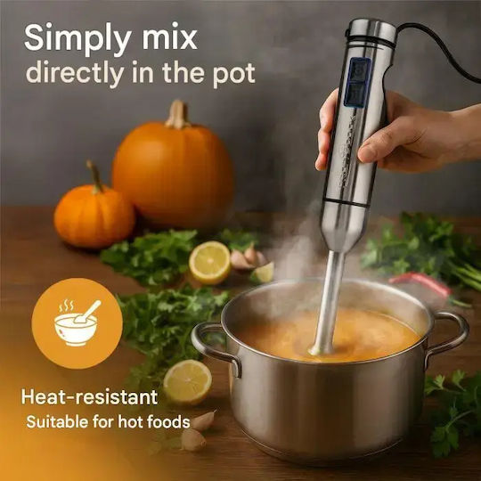 Profi Cook Blender De Mână Cu Tijă Din Inox 1000W Argintiu