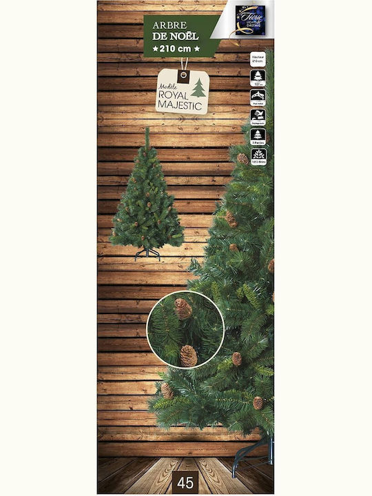 Christmas Tree with Pinecones 210cm