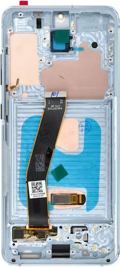 Screen Display with Touch Mechanism and Frame for SAMSUNG S20 4G (Blue)