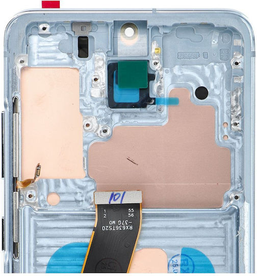 Screen Display with Touch Mechanism and Frame for SAMSUNG S20 4G (Blue)