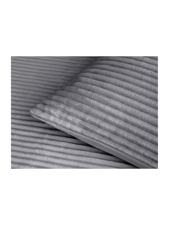 Douceur d'Intérieur Σετ Παπλωματοθήκη 220x240cm Υπέρδιπλη με 4 Μαξιλαροθήκες Veloutea Anthracite